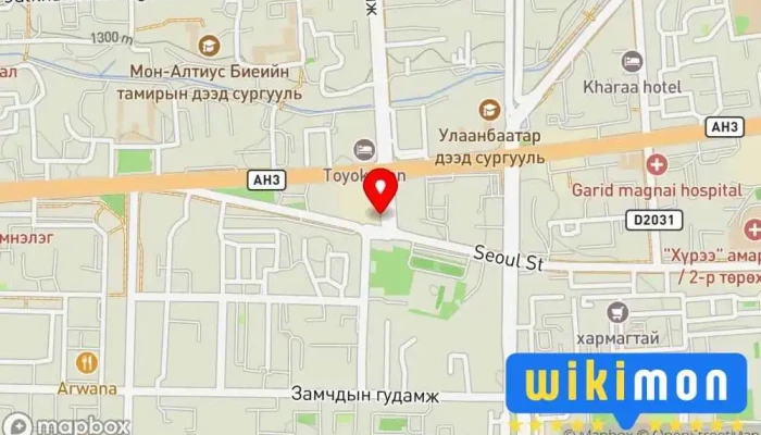 гэсэн газрын зураг УБТЗ, Эрчим хүч ус хангамжийн 1-р анги, ХҮТ Хэрэглэгчийн зөвлөгөө өгөх төв дээр Улаанбаатар