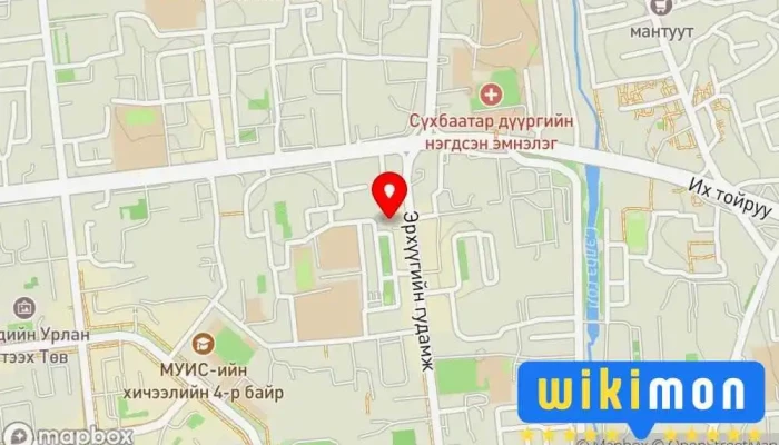 гэсэн газрын зураг Ug himi tseverlegee Хуурай цэвэрлэгээ дээр Улаанбаатар