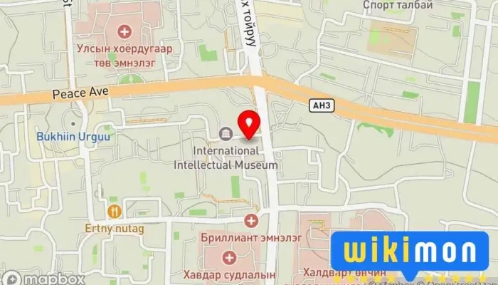 гэсэн газрын зураг Үи Жон Бу Солонгос Ресторан Ресторан, Солонгос хоолны ресторан дээр Улаанбаатар
