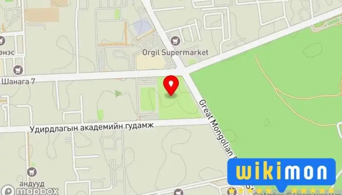 гэсэн газрын зураг Улаанбаатар дахь Олон Улсын Дунд Сургууль Сургууль дээр Улаанбаатар