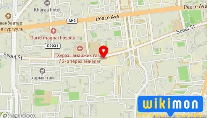 гэсэн газрын зураг Улаанбаатарт Ресторан дээр Улаанбаатар