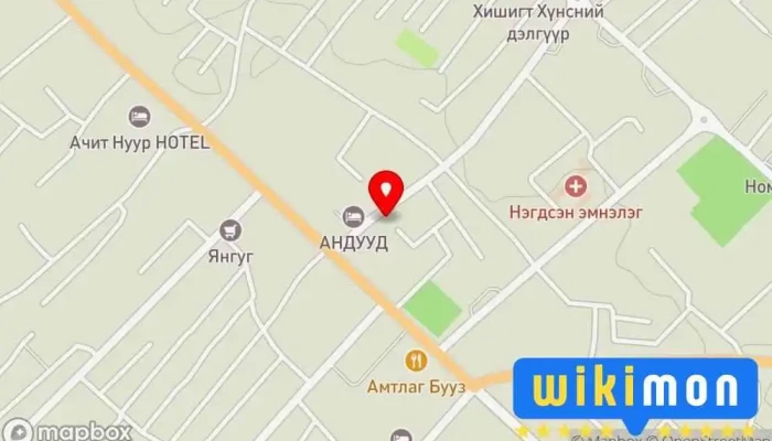 гэсэн газрын зураг Ундармал Улаан сарнай Ресторан дээр Улаангом