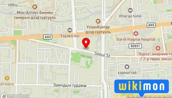 гэсэн газрын зураг UP LLC Компаний Оффис дээр Улаанбаатар