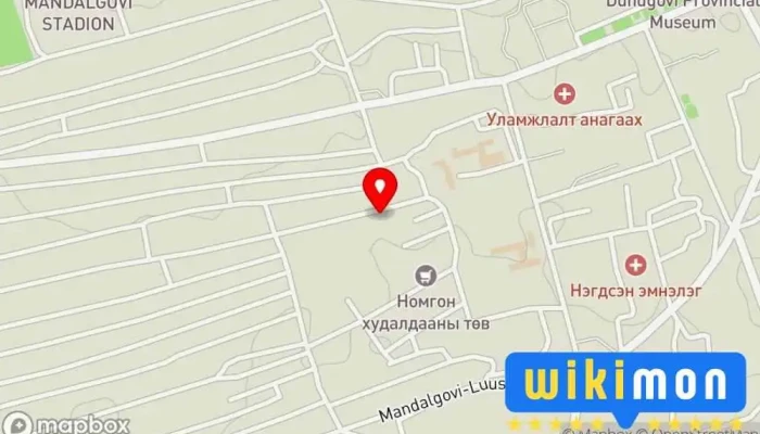 гэсэн газрын зураг Uudam eco house Кофе шоп дээр Мандалговь