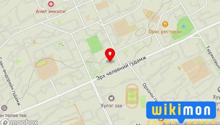гэсэн газрын зураг Уурхайчин Соёлын ордон Энтертаймент дээр Эрдэнэт