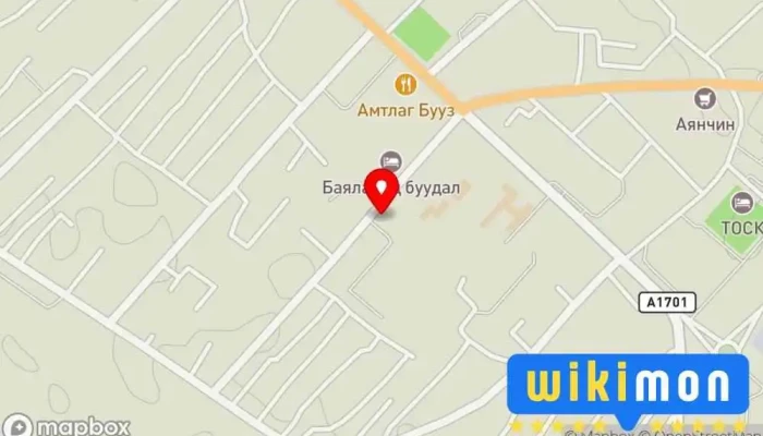 гэсэн газрын зураг Увс аймгийн БОАЖГ Засгийн газрын байшин дээр Улаангом