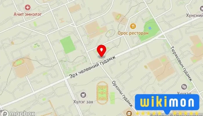 гэсэн газрын зураг Uyanga Худалдааны гудамж дээр Эрдэнэт