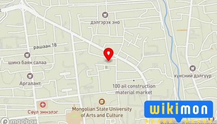 гэсэн газрын зураг Вакум цонхны үйлдвэр Агуулах дээр Улаанбаатар