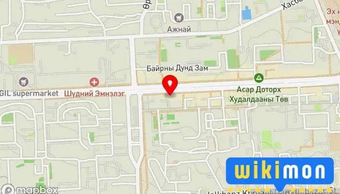 гэсэн газрын зураг Yuna Korean Restaurant (3,4 horoolol) Солонгос хоолны ресторан, Ресторан дээр Ulaanbatar