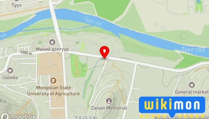 гэсэн газрын зураг Zaisan Gate Hotel Зочид буудал дээр Улаанбаатар