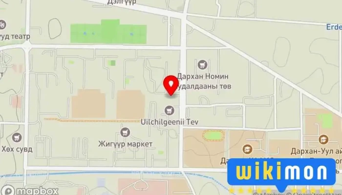 гэсэн газрын зураг Zaluus Үсчин дээр Дархан
