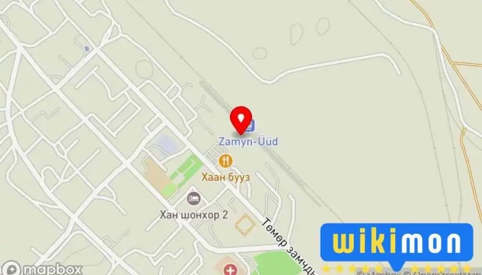 гэсэн газрын зураг Zamin Uud Fast Food Түргэн хоолны ресторан дээр Замын-Үүд