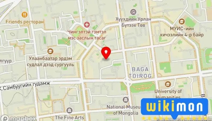 гэсэн газрын зураг Засгийн Газрын 2-р Байр Засгийн газрын байшин дээр Улаанбаатар
