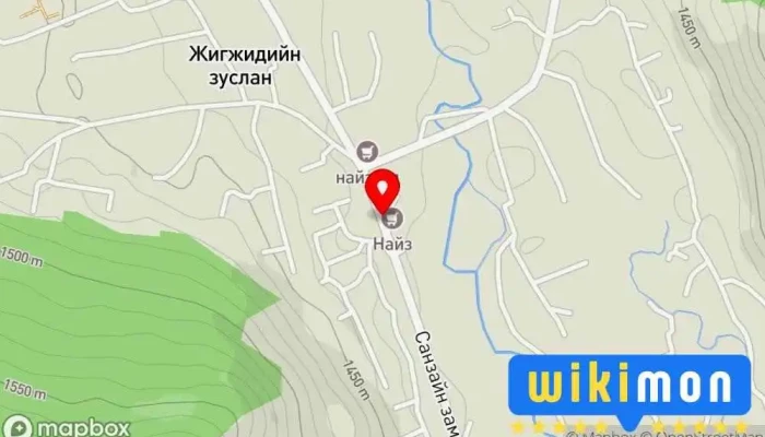 гэсэн газрын зураг Жигжидийн уулзвар Bus stop дээр Улаанбаатар