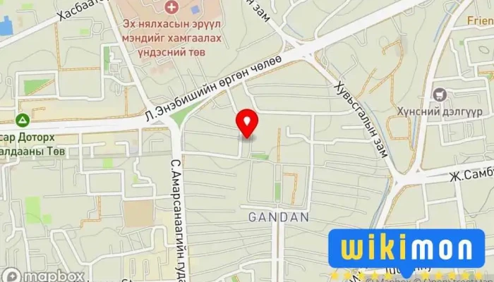 гэсэн газрын зураг Жүд Дацан Буддагийн сүм дээр Улаанбаатар