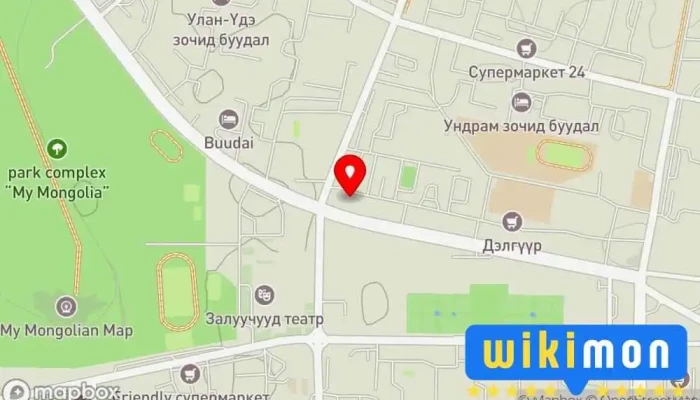 гэсэн газрын зураг ZOCHIL RESTAURANT Уушийн газар дээр Дархан