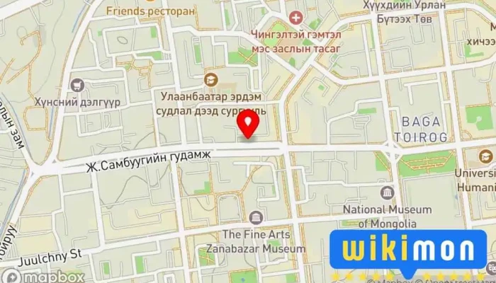 гэсэн газрын зураг Зочин бууз кафе 2 Ресторан дээр Улаанбаатар