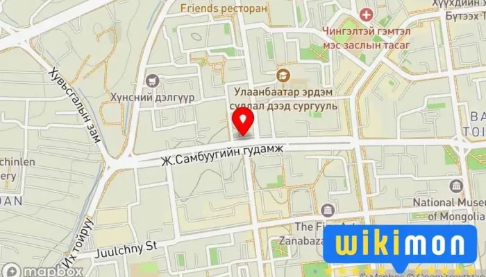 гэсэн газрын зураг Зогсоол Зогсоол дээр Улаанбаатар