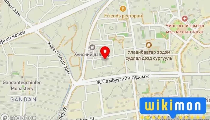 гэсэн газрын зураг Зогсоол Автомашины зогсоол дээр Улаанбаатар