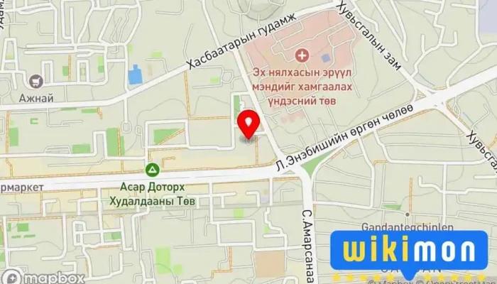 гэсэн газрын зураг Зогсоол Автомашины зогсоол дээр Улаанбаатар