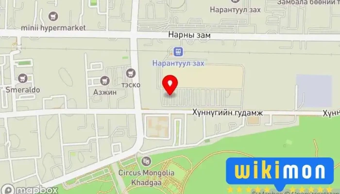 гэсэн газрын зураг Зогсоол Автомашины зогсоол дээр Улаанбаатар