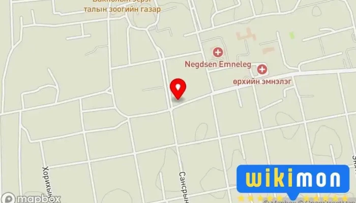 гэсэн газрын зураг Зүүнхараа Бэрс Соёлын төв дээр Зүүнхараа